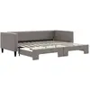 vidaXL Vidaxl Lit De Jour Avec Lit Gigogne Taupe 90x200 Cm Tissu
