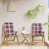 vidaXL Chaises de jardin inclinables 2pcs et coussins bois massif teck