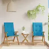 vidaXL Chaises de jardin inclinables 2pcs et coussins bois massif teck