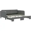 vidaXL Vidaxl Lit De Jour Avec Lit Gigogne Gris Foncé 90x190 Cm Tissu