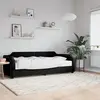 vidaXL Lit de jour avec matelas noir 90x200 cm tissu