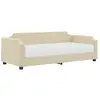 vidaXL Lit de jour avec matelas crème 80x200 cm tissu