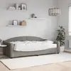 vidaXL Lit de jour avec matelas taupe 100x200 cm tissu