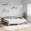 vidaXL Vidaxl Lit De Jour Avec Gigogne Sans Matelas Taupe 80x200 Cm