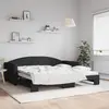 vidaXL Vidaxl Lit De Jour Avec Lit Gigogne Noir 100x200 Cm Tissu