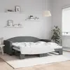 vidaXL Lit de jour avec lit gigogne gris foncé 90x190 cm tissu 3197199