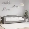 vidaXL Lit de jour avec matelas taupe 90x200 cm tissu