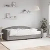 vidaXL Lit de jour avec matelas taupe 100x200 cm tissu