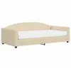 vidaXL Lit de jour avec matelas crème 100x200 cm tissu
