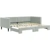 vidaXL Lit de jour avec lit gigogne gris clair 90x200 cm velours 3196691