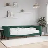vidaXL Lit de jour avec matelas vert foncé 100x200 cm velours