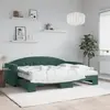 vidaXL Lit de jour avec gigogne et matelas vert foncé 80x200cm velours