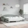 vidaXL Lit de jour avec lit gigogne gris clair 100x200 cm velours
