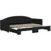 vidaXL Lit de jour avec lit gigogne noir 80x200 cm velours 3197298