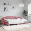 vidaXL Lit de jour avec lit gigogne rose 80x200 cm velours 3197297