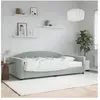 vidaXL Lit de jour avec matelas gris clair 100x200 cm velours