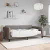 vidaXL Vidaxl Lit De Jour Avec Matelas Taupe 100x200 Cm Tissu