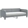 vidaXL Lit de jour avec matelas gris clair 90x200 cm tissu