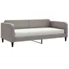 vidaXL Lit de jour avec matelas taupe 90x200 cm tissu