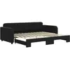 vidaXL Lit de jour avec lit gigogne noir 90x200 cm velours 3196933