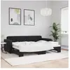 vidaXL Lit de jour avec lit gigogne noir 80x200 cm velours 3196926