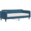 Non communiqué vidaXL Lit de jour avec matelas bleu 90x200 cm velours