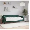 vidaXL Vidaxl Lit De Jour Avec Matelas Vert Foncé 90x200 Cm Velours