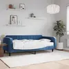 vidaXL Lit de jour avec matelas bleu 100x200 cm velours