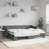 vidaXL Slaapbank met onderschuifbed 80x200 cm stof donkergrijs3197422