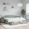 vidaXL Lit de jour avec gigogne et tiroirs sans matelas 80x200 cm
