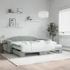 vidaXL Lit de jour et gigogne et matelas gris clair 100x200 cm velours