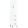 vidaXL Buffet haut Blanc brillant 34,5x34x180 cm Bois d'ingénierie