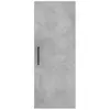 vidaXL Buffet haut Gris béton 34,5x34x180 cm Bois d'ingénierie