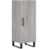 vidaXL Buffet haut Sonoma gris 34,5x34x180 cm Bois d'ingénierie