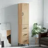 vidaXL Buffet haut Chêne sonoma 34,5x34x180 cm Bois d'ingénierie