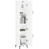 vidaXL Buffet haut Blanc brillant 34,5x34x180 cm Bois d'ingénierie