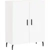 vidaXL Buffet haut Blanc 69,5x34x180 cm Bois d'ingénierie