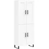 vidaXL Buffet haut Blanc 69,5x34x180 cm Bois d'ingénierie