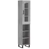 vidaXL Buffet haut Sonoma gris 34,5x34x180 cm Bois d'ingénierie
