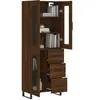 vidaXL Buffet haut Chêne marron 69,5x34x180 cm Bois d'ingénierie