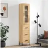 vidaXL Buffet haut Chêne sonoma 34,5x34x180 cm Bois d'ingénierie