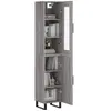 vidaXL Buffet haut Sonoma gris 34,5x34x180 cm Bois d'ingénierie