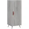 vidaXL Buffet haut Sonoma gris 34,5x34x180 cm Bois d'ingénierie