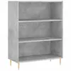 vidaXL Buffet haut Gris béton 69,5x34x180 cm Bois d'ingénierie
