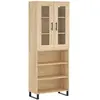 vidaXL Buffet haut Chêne sonoma 69,5x34x180 cm Bois d'ingénierie