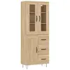 vidaXL Highboard chêne Sonoma 69,5x34x180 cm Matériau dérivé du bois