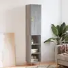 vidaXL Buffet haut Sonoma gris 34,5x34x180 cm Bois d'ingénierie