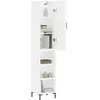 vidaXL Buffet haut Blanc 34,5x34x180 cm Bois d'ingénierie