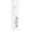 vidaXL vidaXL Buffet haut Blanc 34,5x34x180 cm Bois d'ingénierie