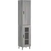 vidaXL Buffet haut Sonoma gris 34,5x34x180 cm Bois d'ingénierie